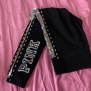 PINK sequin leggings